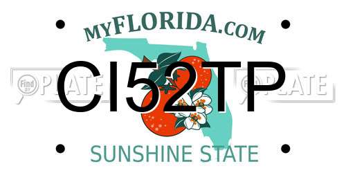 CI52TP Florida License Plate
