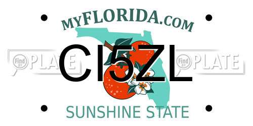 CI5ZL Florida License Plate
