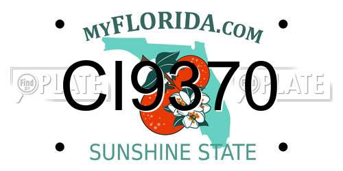 CI9370 Florida License Plate