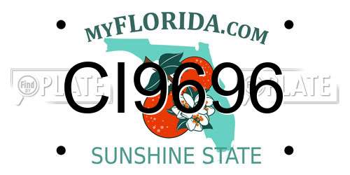 CI9696 Florida License Plate
