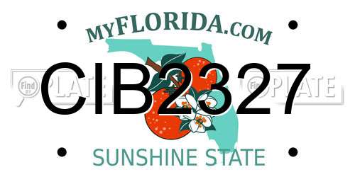 CIB2327 Florida License Plate