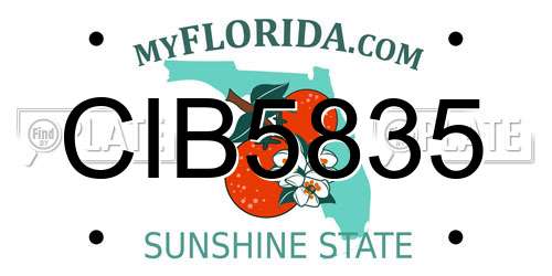 CIB5835 Florida License Plate