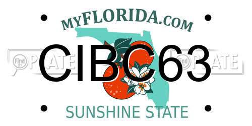 CIBC63 Florida License Plate