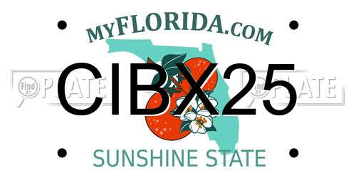 CIBX25 Florida License Plate