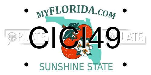 CICI49 Florida License Plate
