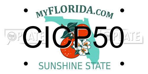 CICP50 Florida License Plate