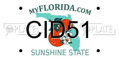 CID51 Florida License Plate