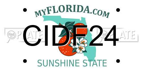 CIDF24 Florida License Plate