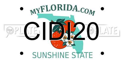 CIDI20 Florida License Plate