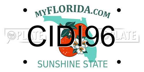 CIDI96 Florida License Plate