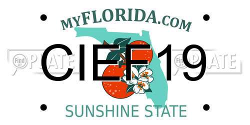CIEF19 Florida License Plate