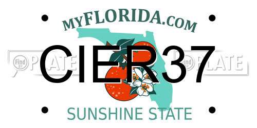 CIER37 Florida License Plate