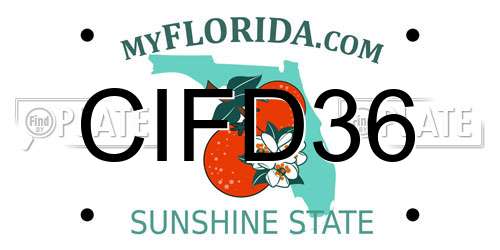 CIFD36 Florida License Plate