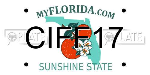 CIFF17 Florida License Plate