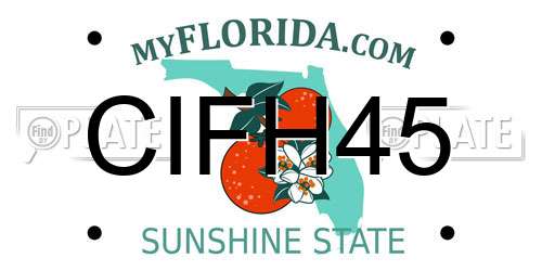 CIFH45 Florida License Plate