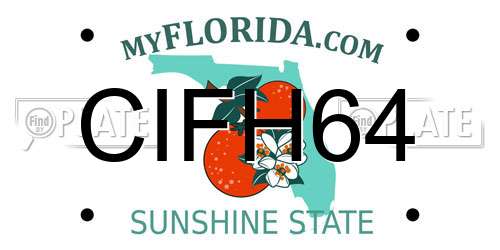 CIFH64 Florida License Plate