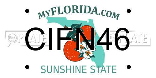 CIFN46 Florida License Plate