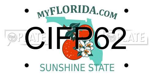 CIFP62 Florida License Plate