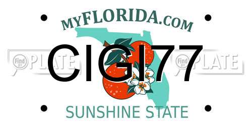 CIGI77 Florida License Plate