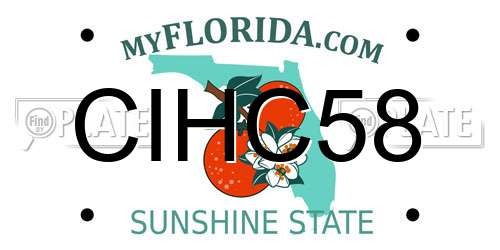 CIHC58 Florida License Plate