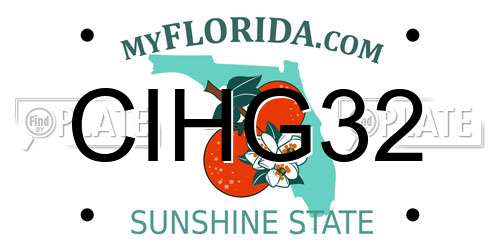 CIHG32 Florida License Plate