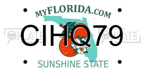 CIHQ79 Florida License Plate