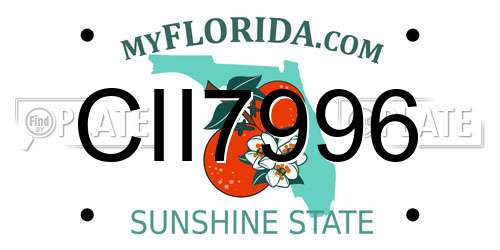 CII7996 Florida License Plate