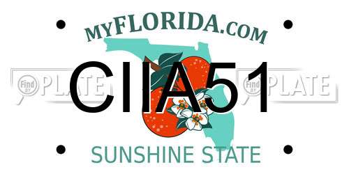 CIIA51 Florida License Plate