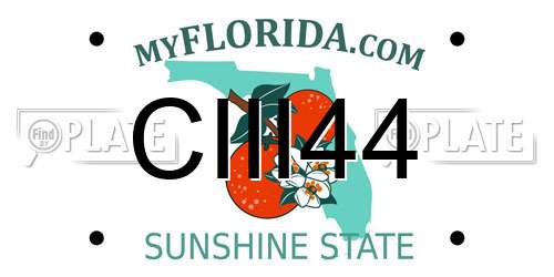 CIII44 Florida License Plate