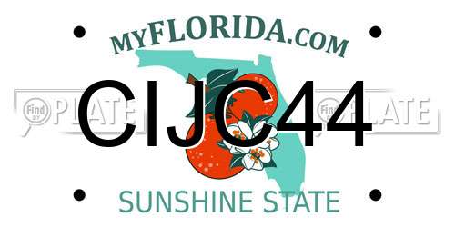 CIJC44 Florida License Plate