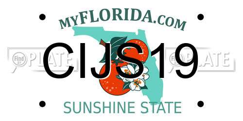 CIJS19 Florida License Plate