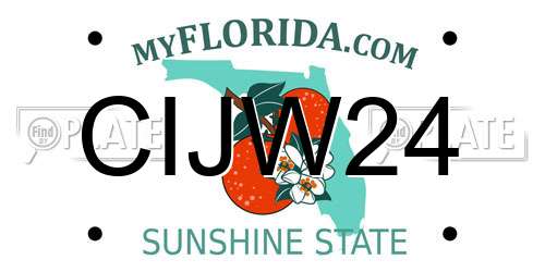 CIJW24 Florida License Plate