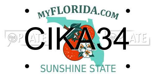 CIKA34 Florida License Plate
