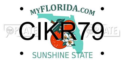 CIKR79 Florida License Plate