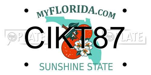 CIKT87 Florida License Plate