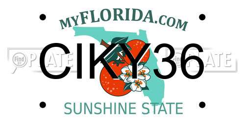 CIKY36 Florida License Plate