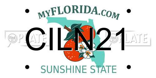 CILN21 Florida License Plate