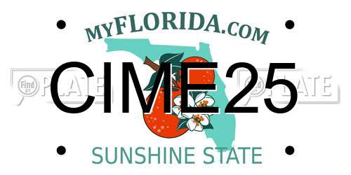 CIME25 Florida License Plate