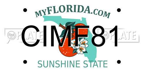 CIMF81 Florida License Plate