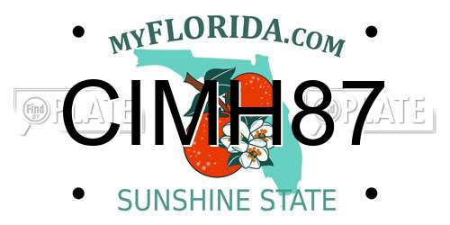 CIMH87 Florida License Plate