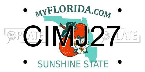 CIMJ27 Florida License Plate