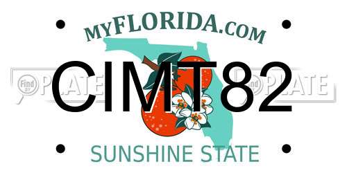 CIMT82 Florida License Plate