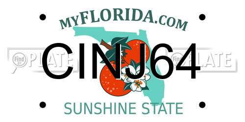 CINJ64 Florida License Plate