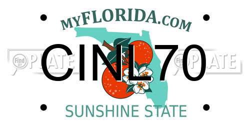 CINL70 Florida License Plate