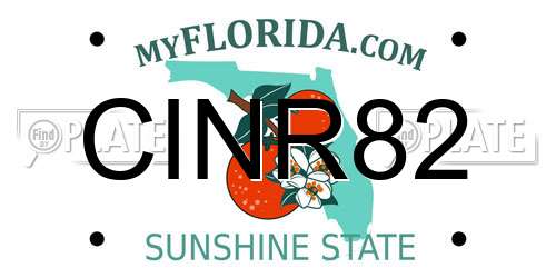 CINR82 Florida License Plate
