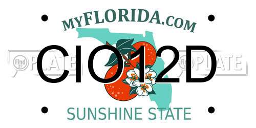 CIO12D Florida License Plate
