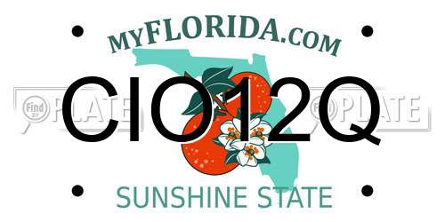 CIO12Q Florida License Plate