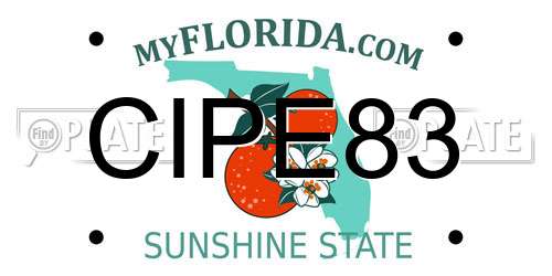 CIPE83 Florida License Plate