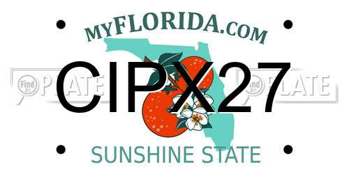 CIPX27 Florida License Plate