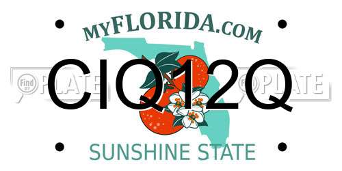 CIQ12Q Florida License Plate